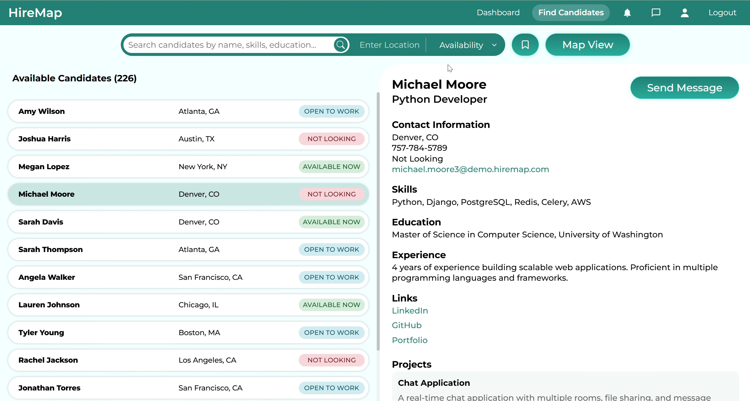 Candidate search