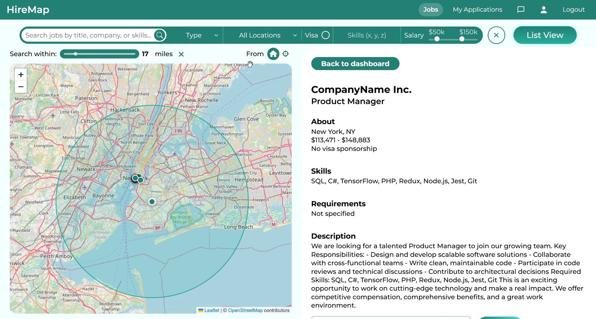 Map view